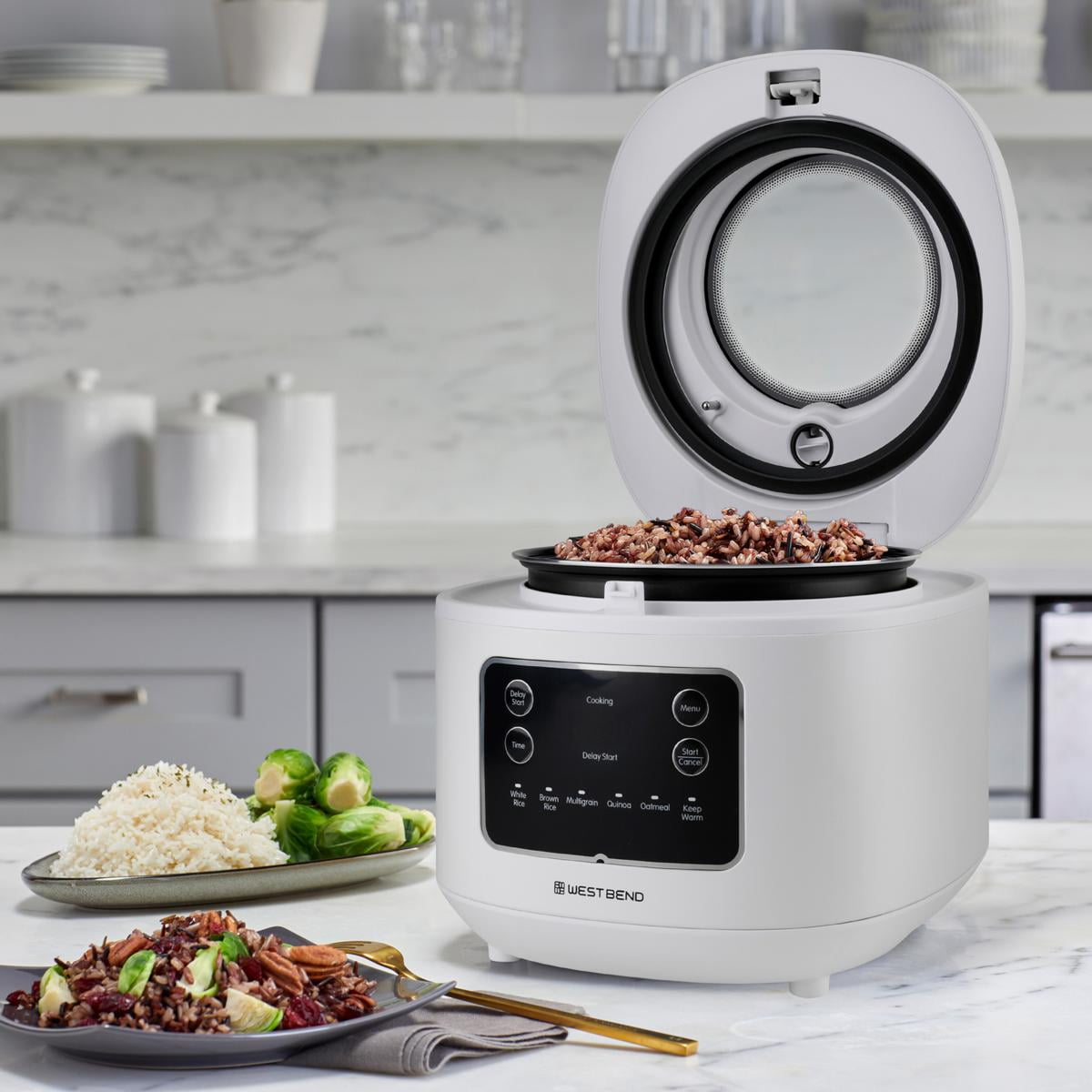 West Bend Programmable 12-Cup Multi-Function Rice & Grain Cooker- White