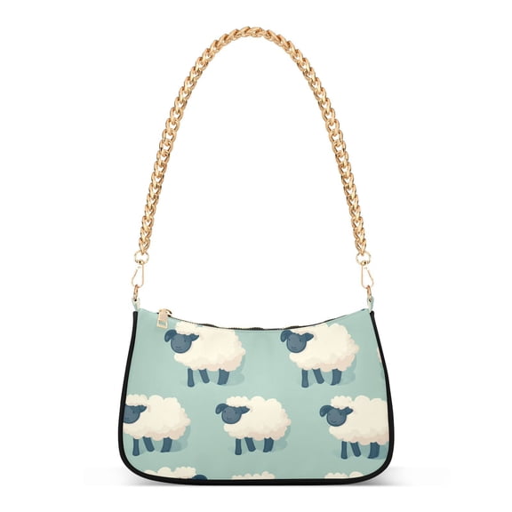 Cute Sheeps Women Handbags Shoulder Bag Cross Body Bag with Crossbody Strap Hobo Bags Chain Strap