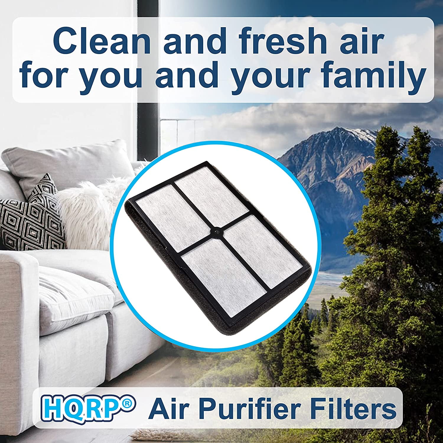 HQRP 4-pack HEPA Filter A for GermGuardian FLT4010 Replacement fits AC4010 / AC4020 series Germ Guardian Table Top Air Purifiers