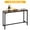 55in-Brown, variant on NiamVelo 55 In Bar Table Pub Table Dinning Table Tall Bar Tables Rectangular Bar Counter with Sturdy Metal Frame for Bar, Dining Room, Coffee Shop（Brown）