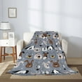 thumbnail image 2 of Sikiie Cute Dog Faces Cozy Flannel Fleece Throw Blanket: Lightweight & Thick for All Seasons - Perfect for Women, Men, & Kids"80"x60", 2 of 6
