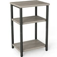 thumbnail image 4 of edx 3-Tier End Table, Nightstand, Storage Shelf for Living Room, Bedroom, Grey,11.81"W x 13.39"D x 22.8"H, 4 of 9