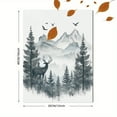 thumbnail image 3 of Misty Mountain Deer Canvas Print Wall Art， Perfect for Living Room， Bedroom， Office， Bathroom， and Dining Room Decor, 3 of 8