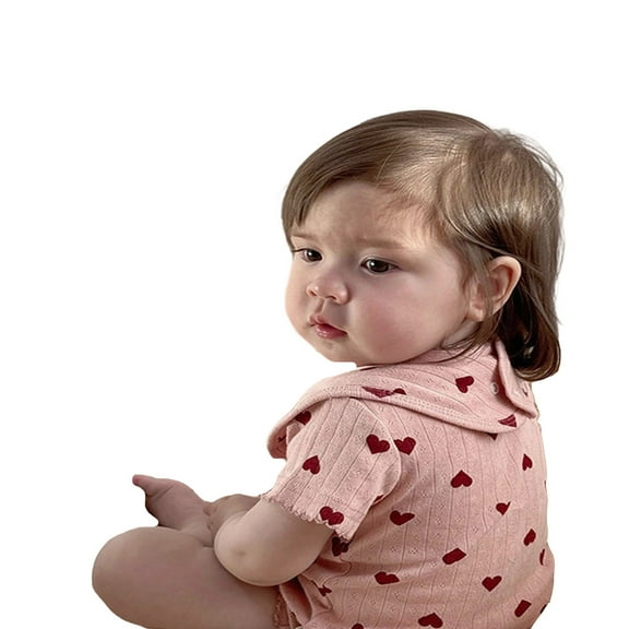 Vividxx Baby Girls Bodysuits Onesie Cute Print Side Snap Rompers For Newborn Soft Breathable Casual Onesie With Belly Newborn O-Neck Soft Dailywear