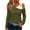 Army Green, variant on Women's Off Shoulder Tops with Buckle Strap, Casual Solid Patchwork Single Blouses, Loose Fit Fashion Tees