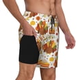 thumbnail image 2 of Fotbe Thanksgiving With Turkey Traje de Baño para Hombre – Shorts de Natación de Secado Rápido con Forro y Bolsillos-Large, 2 of 6