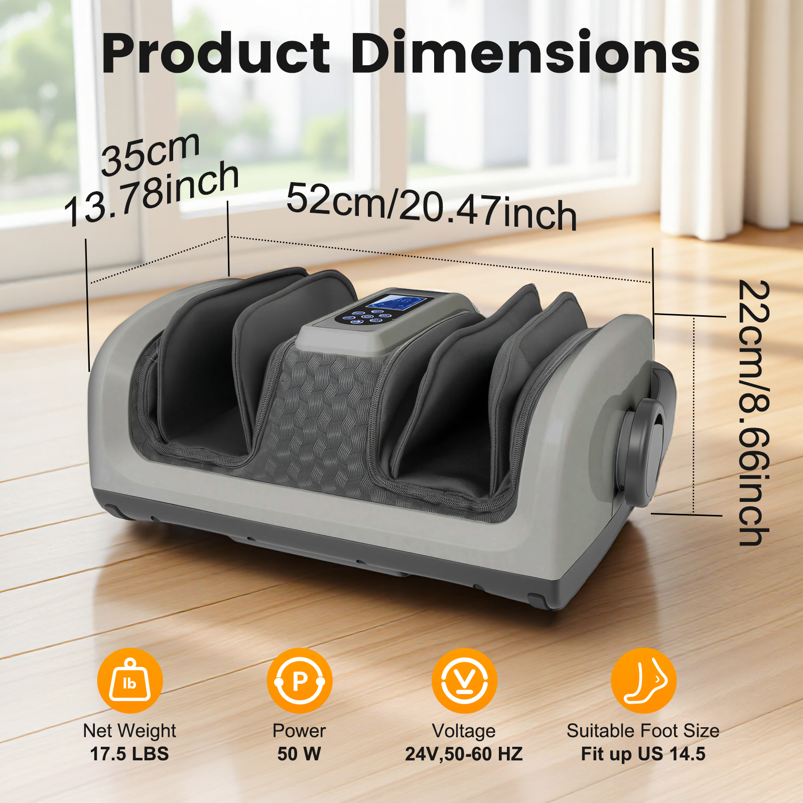 BAOKALER Shiatsu Foot Massager with Heat, Deep Kneading Foot and Calf Massager with Vibration Compression, Electric Leg Massager Machine for Circulation and Pain Relief, Gift for Elder, Black
