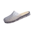 thumbnail image 3 of Sandals for Women, Clear Closed Toe Jelly Shoes Breathable Mesh Jellies Flats Soft Lightweight Summer Beach Clogs with Square Buckle, 41, 3 of 7