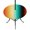 Yellow Black, variant on Round Outdoor Tablecloth with Umbrella Hole and Zipper, Colorful Ombre Tablecloth with Elastic Waterproof, Abstract Modern Art Aesthetics Patio Table Covers for 36" - 44" Picnic Pool Tables