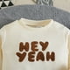 thumbnail image 3 of Gibobby Conjunto niño Camiseta de manga larga con estampado para niños pequeños, camisetas y pantalones, 2 uds., conjunto y conjuntos para niños(Blanco, 2-3 Años), 3 of 5