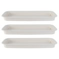 thumbnail image 4 of SOPOTUTU Set of 3 White Plastic Rectangular Plant Saucers for Indoor and Outdoor Gardening, 4 of 8