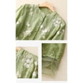 thumbnail image 7 of Womens Shirts Retro Embroidered Patchwork Elegant Spring Summer T Shirts for Women Green L, 7 of 7