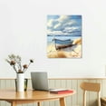 thumbnail image 2 of COMIO  Coastal Wall Art Ocean Beach Canvas Seascape Boat Pictures Mountain Landscape Nature Painting Farmhouse Print Artwork Framed for Bathroom Living Room Bedroom Office Home Decor, 2 of 4