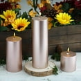 thumbnail image 5 of Efavormart 6" Rose Gold Dripless Unscented Pillar Candle - Long Burn Time, 5 of 7