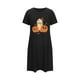 thumbnail image 5 of Camisón corto de talla grande para mujer, camisón de manga corta con estampado de pecho a la moda, camisón para mujer, 5 of 5