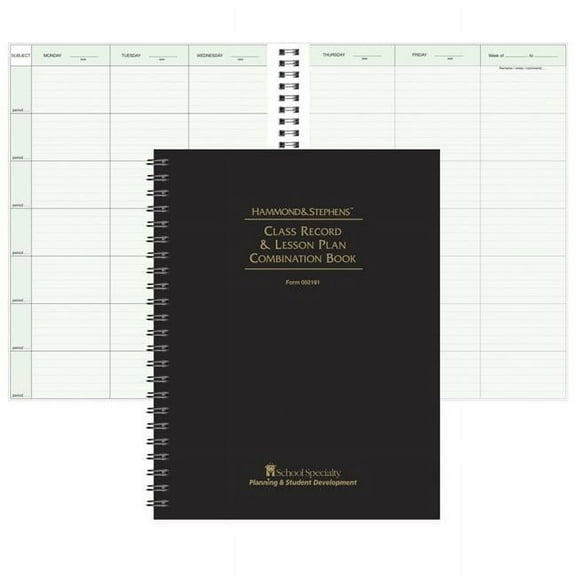 Hammond & Stephens 1481867 7 Subject 9-10 Week Class Record & Lesson Book