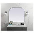 thumbnail image 2 of Illuminate, Metal Frame Arch Mirror 40X38 Inch in, Modern, Silver, 2 of 9