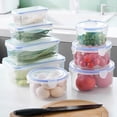 thumbnail image 6 of Plastic Bowls with Lid Leakproof Food Storage Container Set Small Meal Prep Containers - style3;, 6 of 7