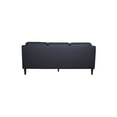thumbnail image 3 of Porter Designs Lazio High Quality Leather Sofa - Black, 3 of 6