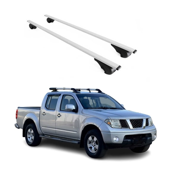 OMAC Roof Racks Cross Bars Luggage Durable for Nissan Frontier 2005-2021 Metal Gray