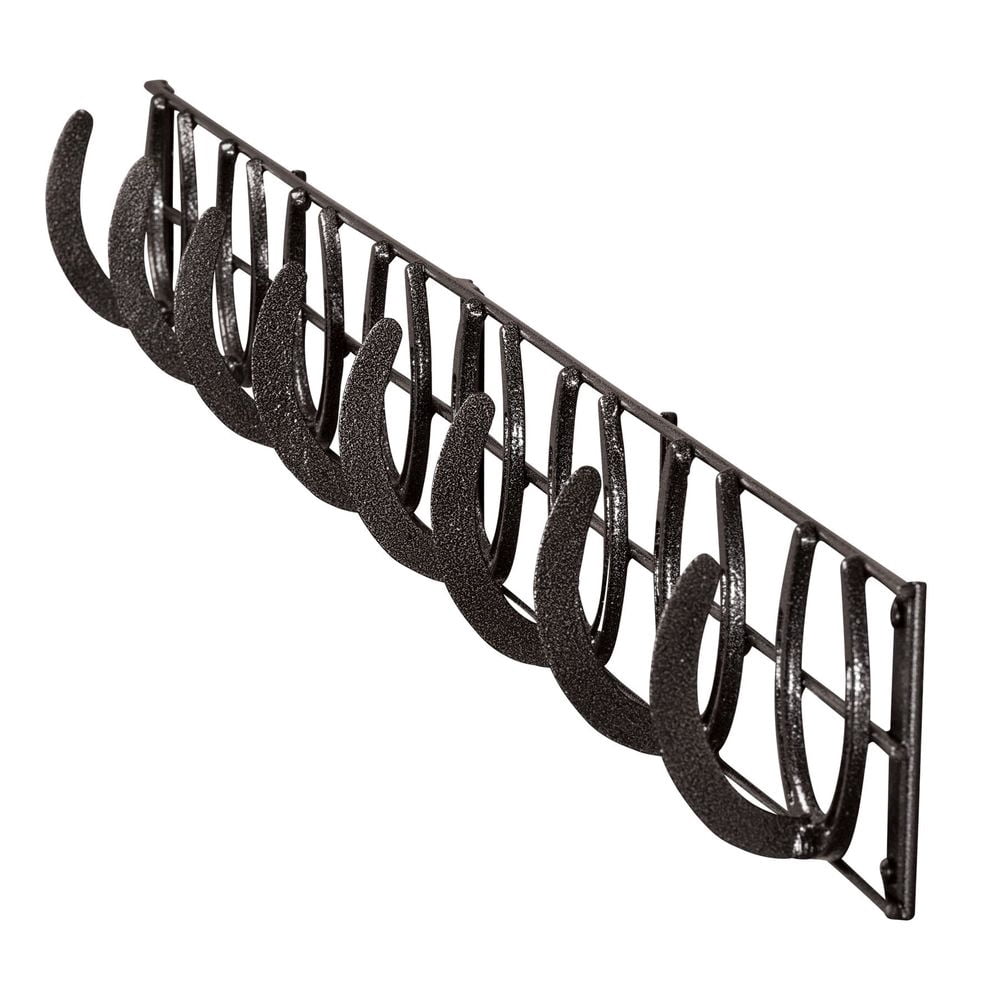 Easy-Up Pro Mountable Horseshoe 8 Hook Rack | Durable Horseshoe Design