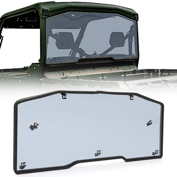 Kojem Rear Windshield Windscreen for 2016-2022 Can-Am Defender HD 5/8/10/MAXFull Dark Tint Back Wind Shelter Window