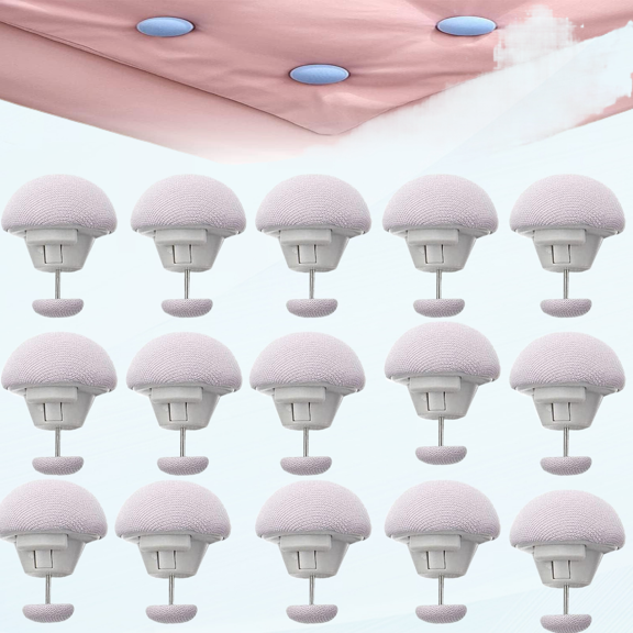 15PCS Duvet Cover Holding Clip, Non-Slip Comforter Clips, One Key to Unlock Duvet Clips Fasteners Pin Fasteners for Quilt Blanket Cushions Curtains, Grey