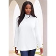 thumbnail image 4 of Roaman's Women's Plus Size Long Sleeve Mockneck Ultimate Tee, 4 of 6