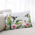 thumbnail image 2 of Flowers Leaves Throw Pillow Cover 16 x 24 Inch Decorative Pillow Cover Summer Tropical Palm Plants Birds Animals Lumbar Pillowcase Seasonal Rectangle Cushion Case for Couch Sofa Bed Living Room, 2 of 7