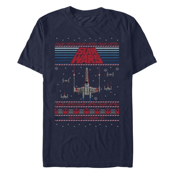 Men's Star Wars: A New Hope Ugly Christmas Sweater Red Five  Graphic T-Shirt
