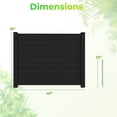 thumbnail image 3 of Costway 2 PCS Air Conditioner Fence 3 Panels with Metal Ground Stakes, No Dig Trash Can Black, 3 of 10