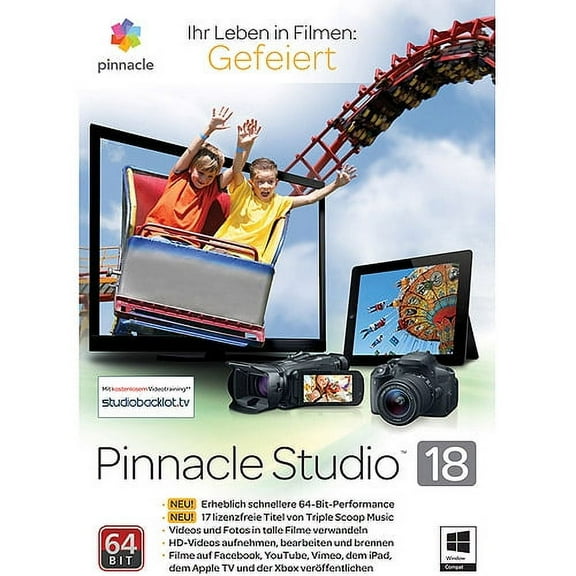 Roxio PNST18STMLR Pinnacle Studio 18 Standard (Digital Code)