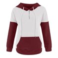 thumbnail image 4 of Gibobby Sudadera cómoda para mujer Sudaderas con capucha y botones para mujer （Vino， M), 4 of 5