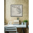 thumbnail image 5 of Marmont Hill Vintage Map of Florida Framed Wall Art, 5 of 6