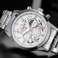 thumbnail image 5 of SKMEI Men's Watches Stainless Steel Chronograph Watch for Men Classic Skeleton Waterproof Watch Men with Date Luminous Quartz Mens Business Wristwatch, 5 of 5