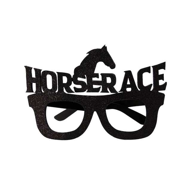 Binwennn Party Flag Graduation Party Decorations 2022 Event Dress for Women Party Horse Racing Festival Glasses Festival Party Dressup Photo Props Horse Riding Style Glasses Party Decoration