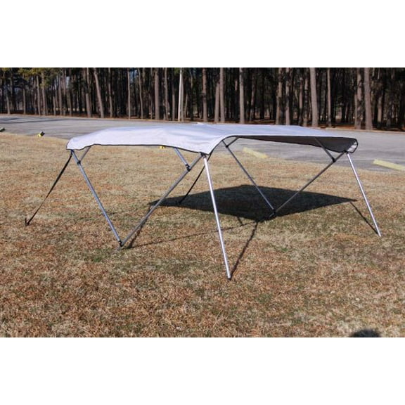 New Gray/grey Vortex Pontoon / Deck Boat 4 Bow Bimini Top 10' Long, 97-103" Wide, 54" High, Complete Kit, Frame, Canopy, and Hardware (FAST SHIPPING - 1 TO 4 BUSINESS DAY DELIVERY)