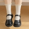 thumbnail image 2 of ZACPNCV 5PC Baby Girls Socks Vintage Frilly Ankle Crew Ribbed Dress Socks Beige 1-3 Years, 2 of 9