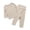 Khaki, variant on LEKWK Toddler Boys Girls Pajamas Long Sleeve Loungewear Tops Matching Straight Leg Pants Kids Cotton Sleepwear Fall Casual Home Nightwear 6M-7Y