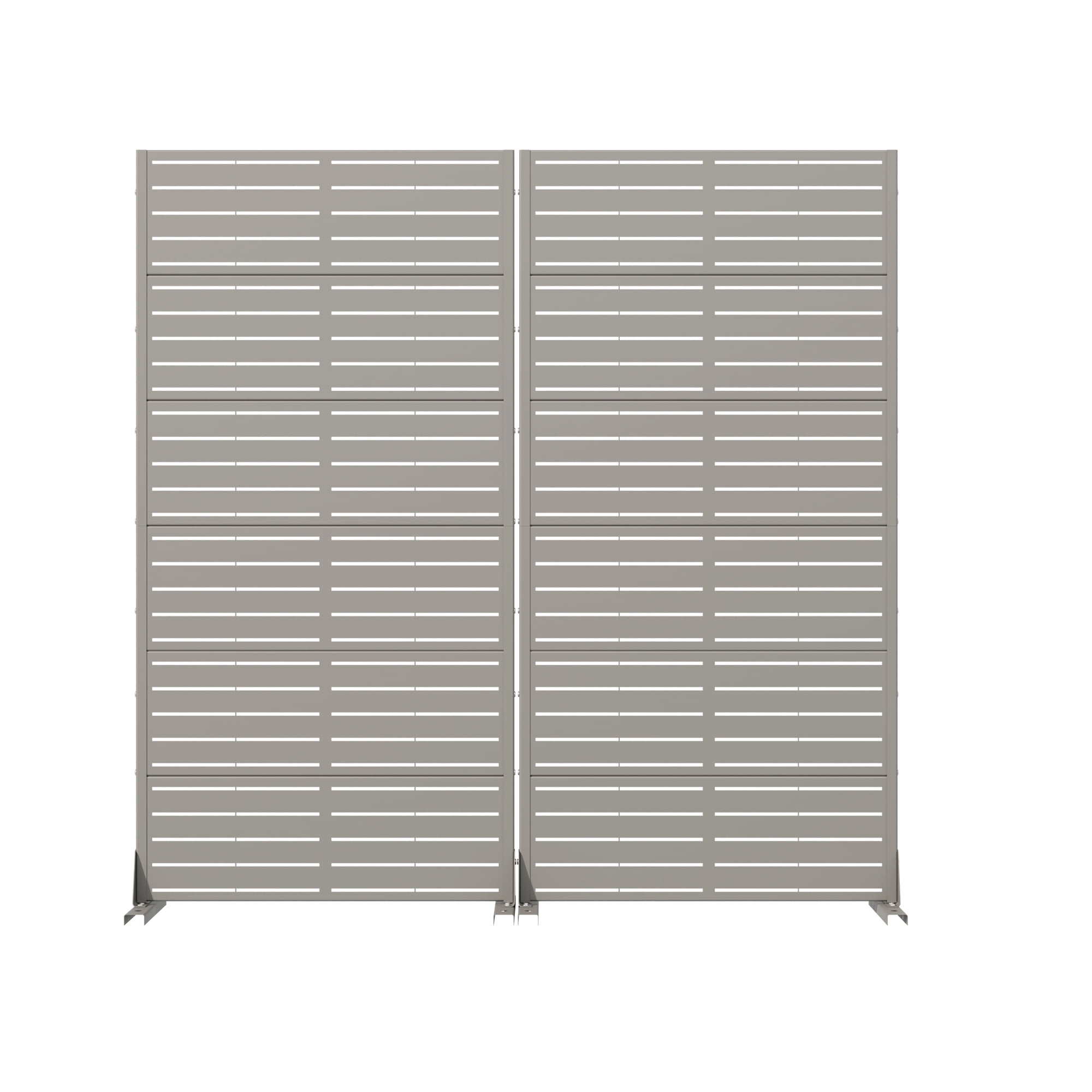 Metal Privacy Metal Screen Fence Panel Set of 2