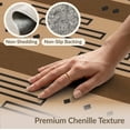 thumbnail image 6 of ODIKA 4'x6' Brown Black Geometric Striped Southwestern Washable Area Rug Inspired Motif with Diamond for Dorm Room, Small Living Stain Resistant Low Profile, Easy Care, 6 of 7