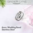 thumbnail image 4 of 6mm Stainless Steel Wedding Band Ring Women Men Ginger Lyne Collection, 4 of 5