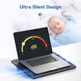 thumbnail image 6 of TECKNET BASICS Laptop Cooling Pad, Portable Slim Quiet USB Powered, with 3 Blue LED Fans, Fits 12''-17'' Laptop, Black, 6 of 8