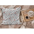 thumbnail image 2 of I Love You Fluffy Throw Pillow Cushion Cover, Romance Words with Hearts in Different Characters Flirt Celebration Pattern, Decorative Square Pillow Case, 28" x 28", Red White Black, by Ambesonne, 2 of 5
