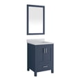 thumbnail image 2 of Ayna Decors Rooh 24 in Navy Blue Bathroom Vanity Set with White Quartz Countertop & 24 in Matching Mirror | Brushed Nickel Hardware | AVR24NB3102, 2 of 10