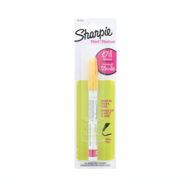 Sharpie OilBased Paint Marker, Extra Fine Point, Yellow