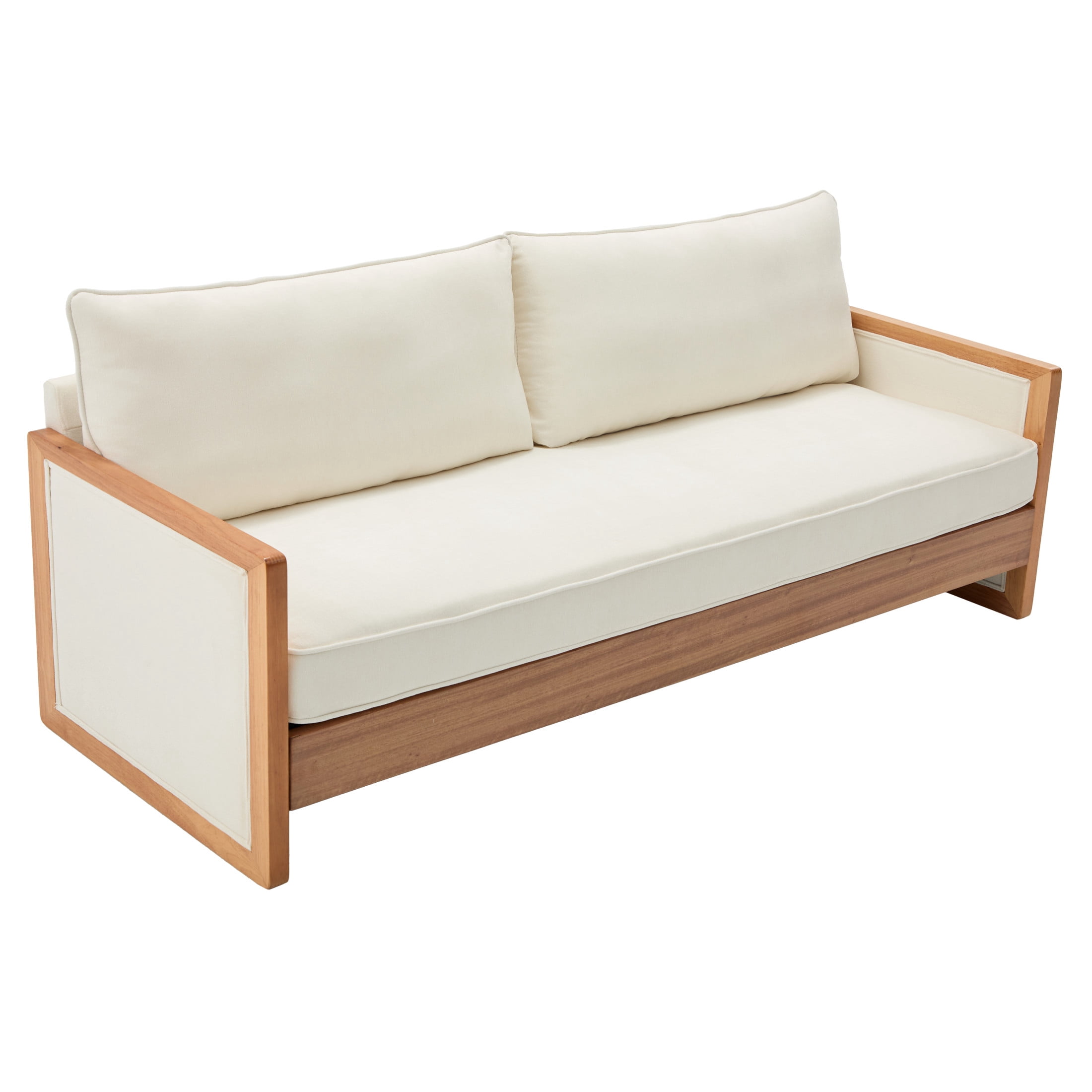 Christopher Knight Home Modern 77.8" Three-Seater Sofa, Chenille Upholstered Couch with Wood Frame, Beige