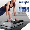 thumbnail image 2 of Yes4All Adjustable Aerobic Step Risers for Aerobic Stepper Platform – Health Club Size – Support up to 300 lbs (Grey - Pair), 2 of 6