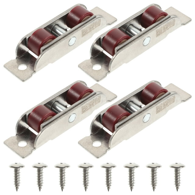MasteelfCA 4 Pcs Écharpe de Fenêtre Double Roue Écharpe à Poulie Double Roues Écharpe à Poulie Double Roues Roue