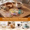 thumbnail image 5 of 6 Pcs Dried Flower Drink Coasters, Floral Resin Drink Cup Mat , Non-Slip Coasters for Tabletop Protection Reusable Coaster Decorations for Coffee Table Wooden Desk Kitchen Bar Mugs, 5 of 11